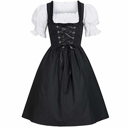 Gothic Short Lace Up Bow Dress