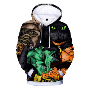 Happy Halloween 3D Hooded Sweatshirt