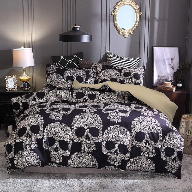 3D Sugar Skull 3pc Bedding Set