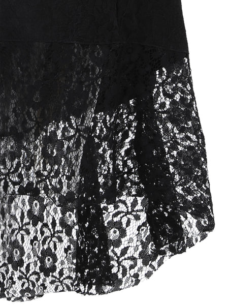 Vestlinda Sweetheart Brocade Lace Black Dress