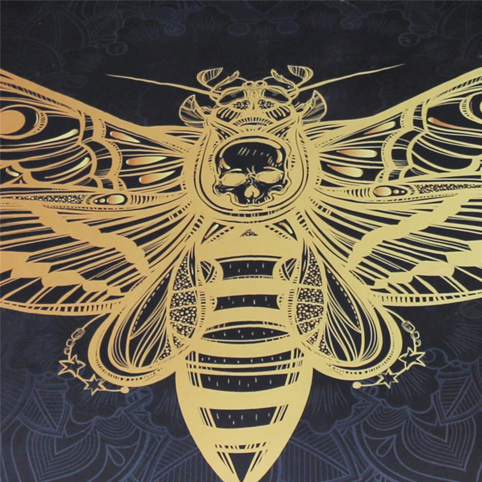 3pc Duvet Butterfly Skull Head Bedding Set