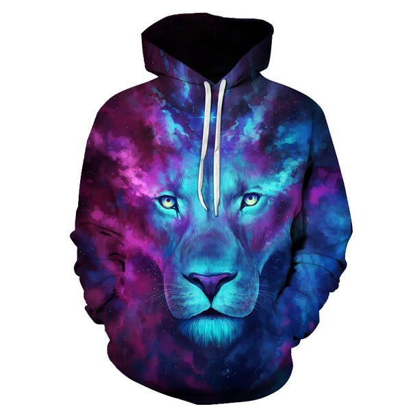 The Galaxy Lion 3D Pullover Hoodie
