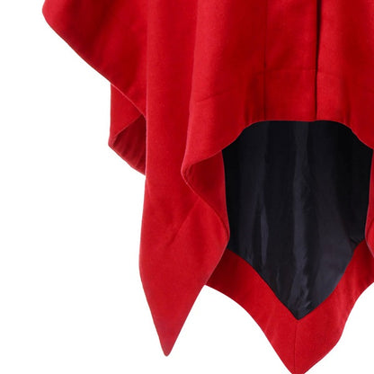 Vestlinda Red  Asymmetric Trench Coat