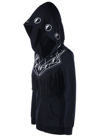 Black Moon Fringe Casual Pull Over