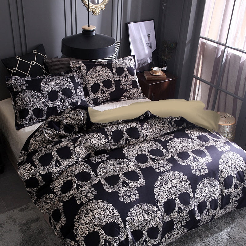 3D Sugar Skull 3pc Bedding Set