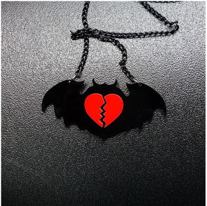 The Acrylic Bat Pendant Necklace