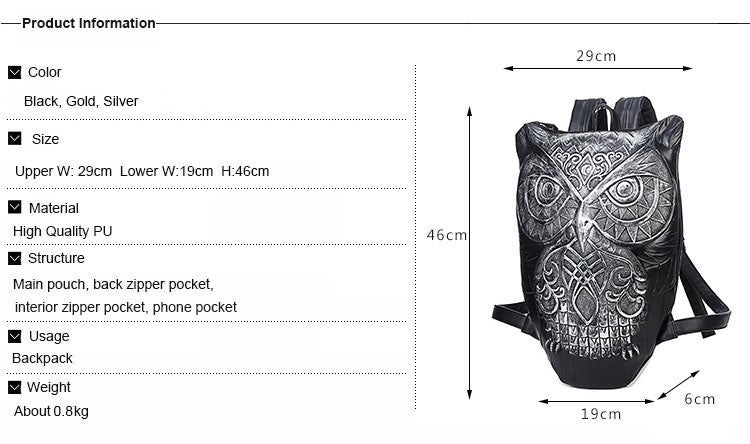 Owl Backpack Bag