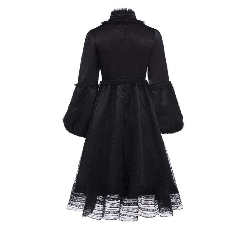 Gothic Vintage Black Lace Dress