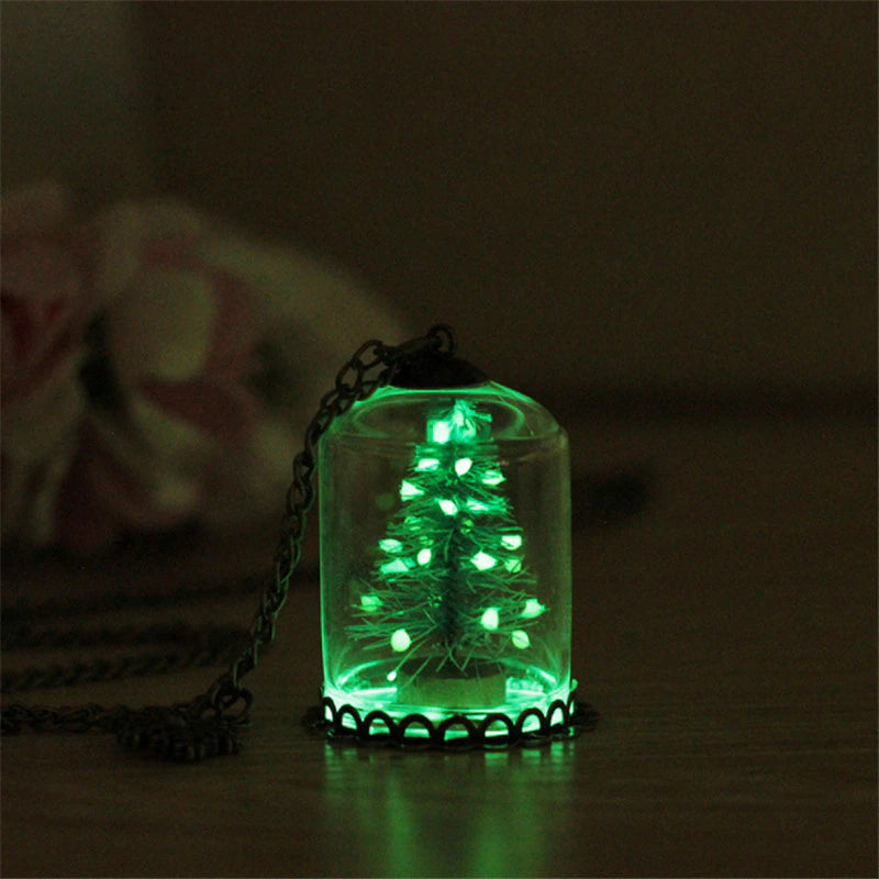 Luminous Christmas Tree Pendant Necklace