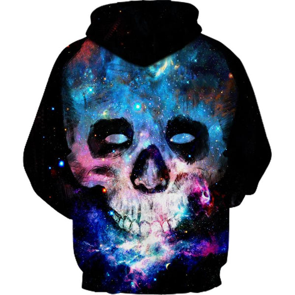 Intergalactic Skull 3D Print Hooded Sweatshirt