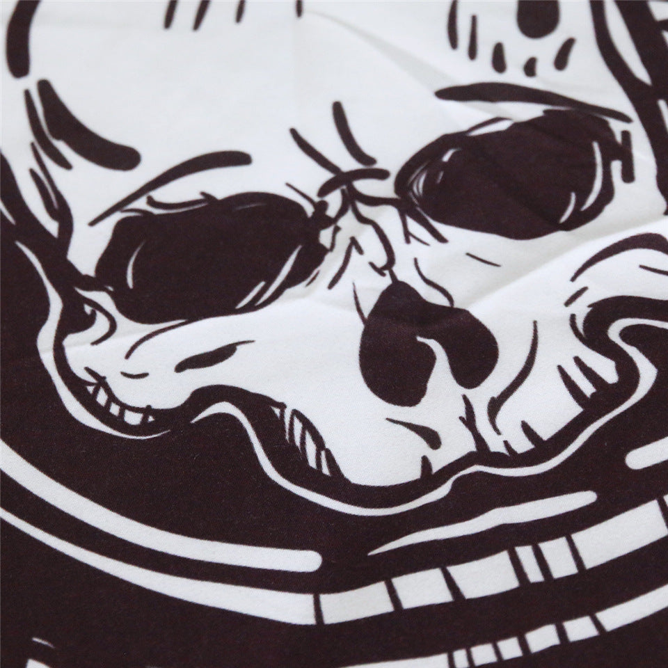 3pc Duvet Butterfly Skull Head Bedding Set