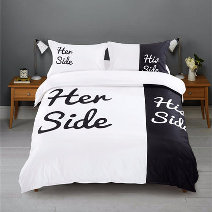 Her Side His Side Duvet Bedding Set