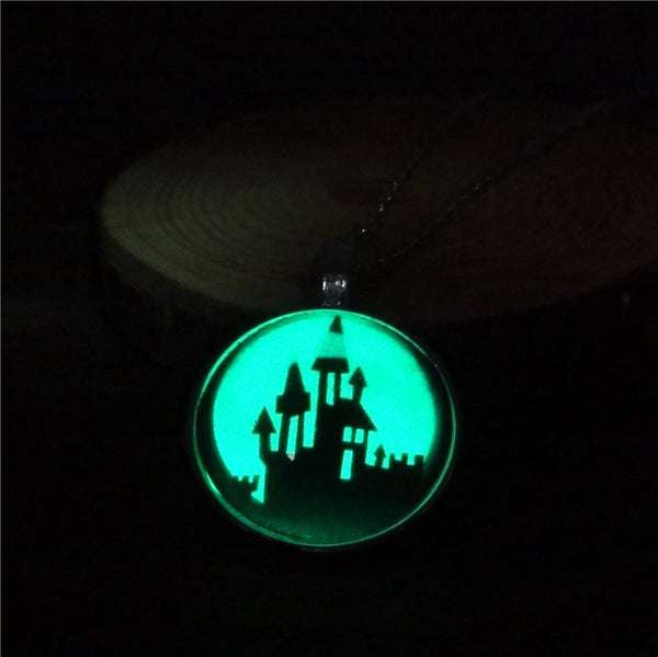 Luminous Haunted Castle Pendant Necklace