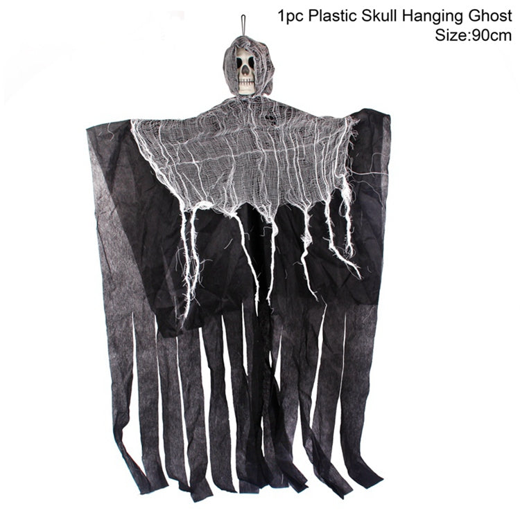 Hanging Skull Skeleton Halloween Decoration – The Official Strange ...