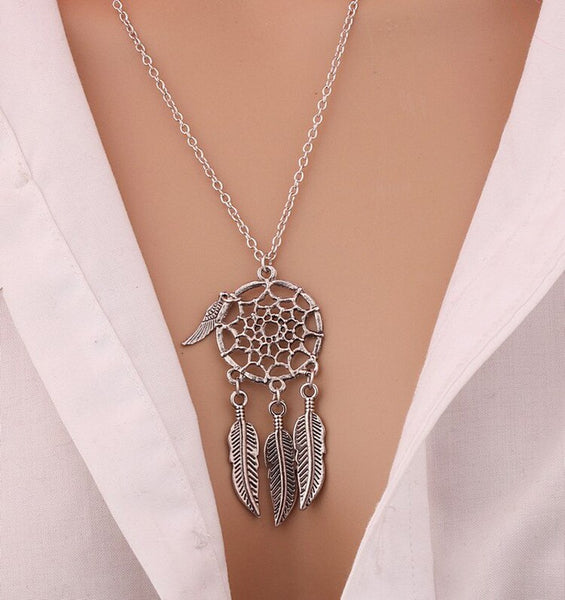 Dreamcatcher Feather Necklace