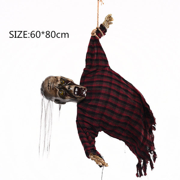 Halloween Hanging Decoration Electric Ghost With Sensor Light