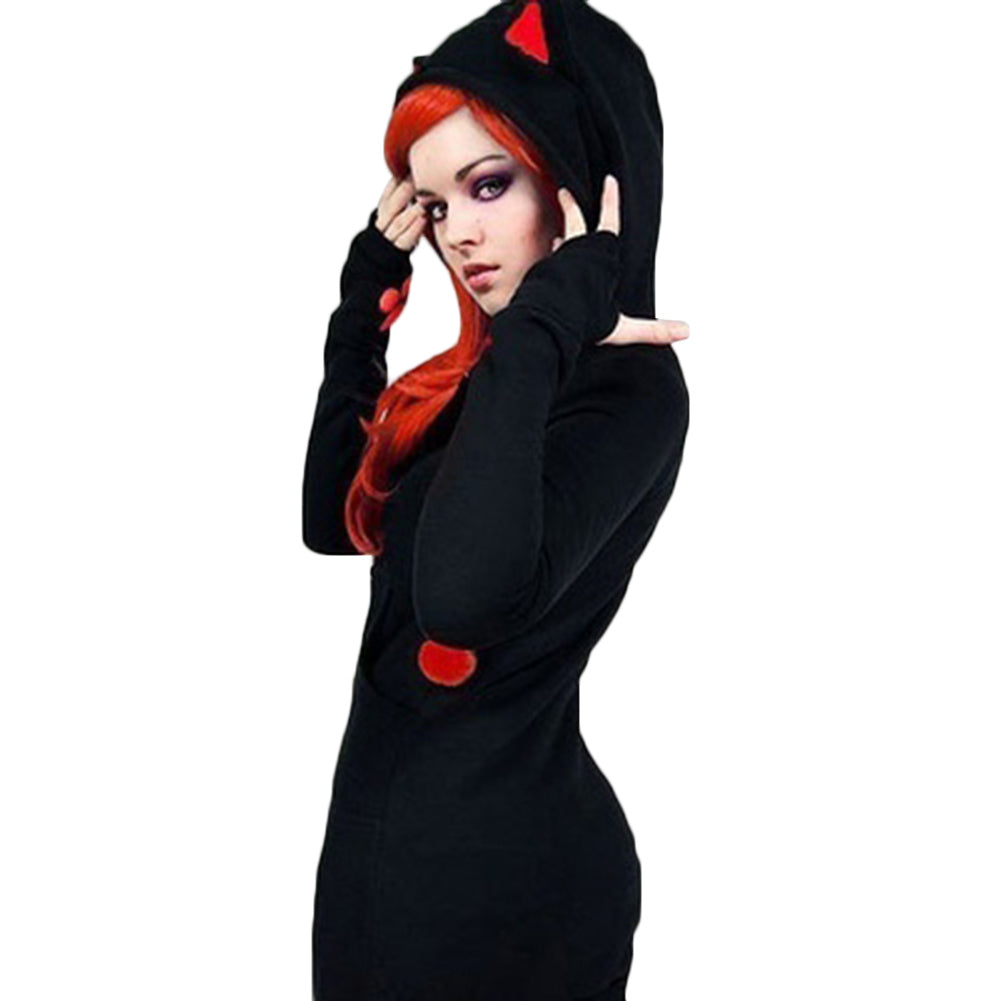 Long Sleeve Cat Ears Hooded Sweatshirt