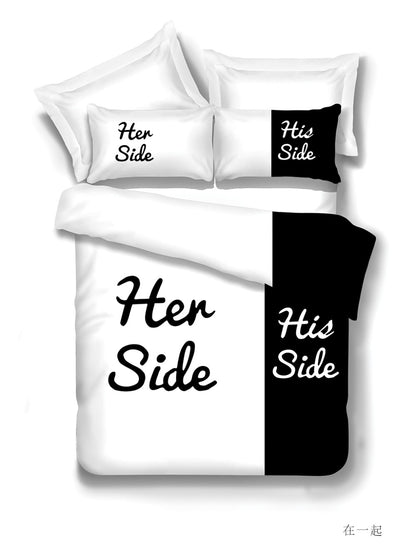 Her Side His Side Duvet Bedding Set