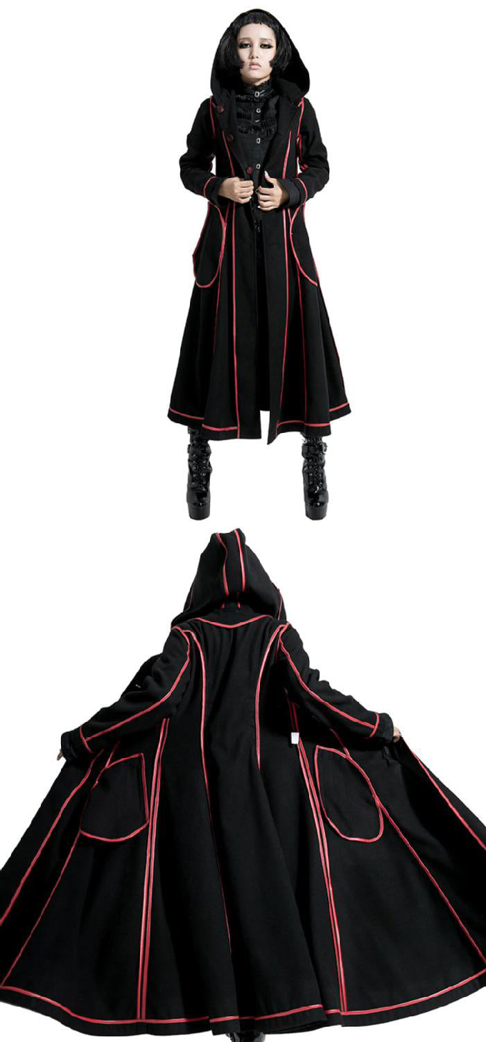 Two-Wear Woolen Imitation Fur Coat Steampunk
