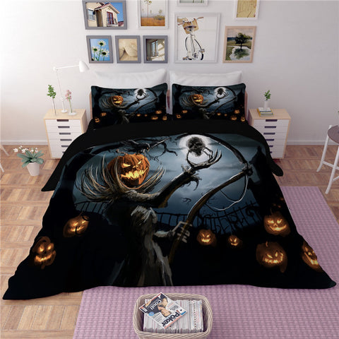 The Dark Pumpkin Duvet Bedding Set
