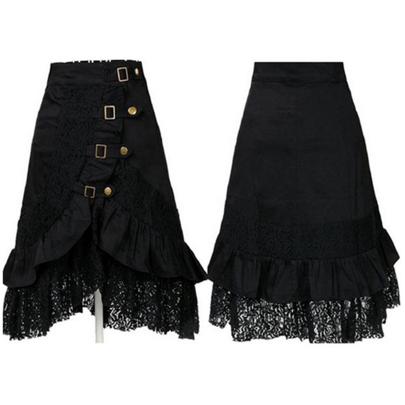 SteamPunk Black Lace Skirt
