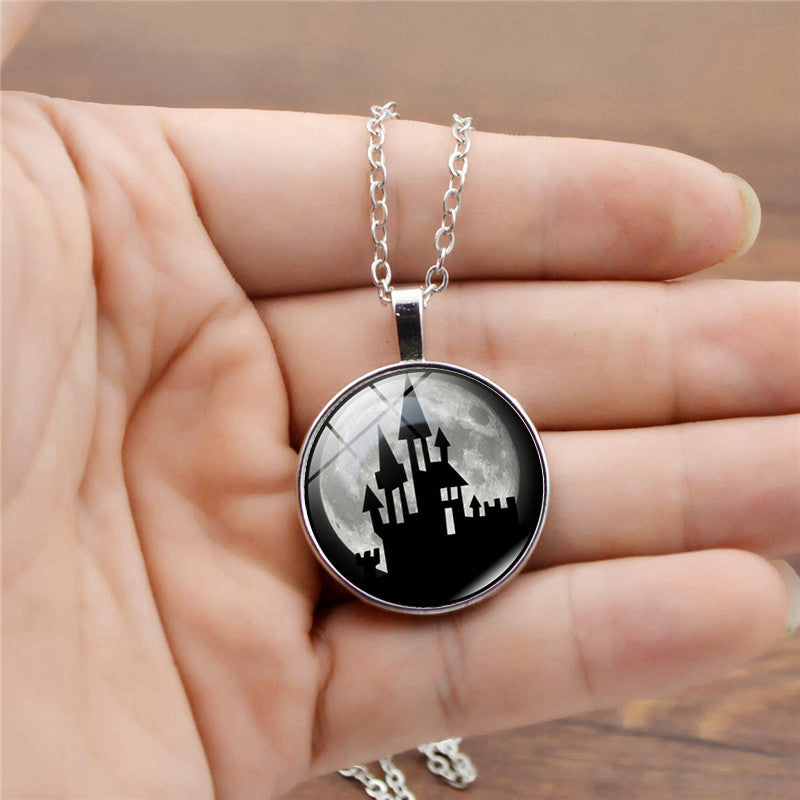 Luminous Haunted Castle Pendant Necklace