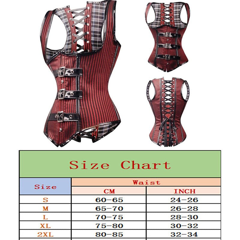 Steampunk Gothic Waist Trainer Halter Corset