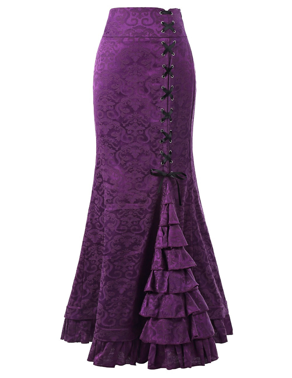 Gothic Fishtail Long Mermaid Skirt