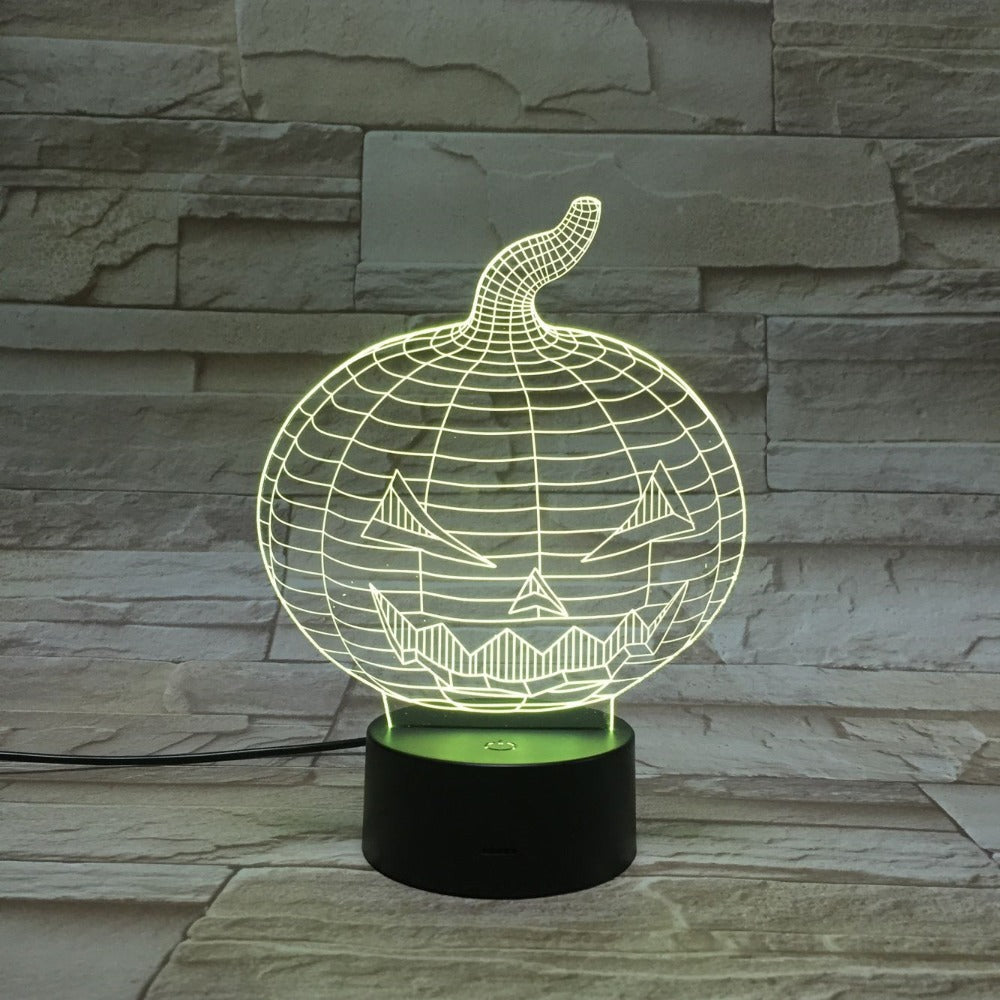 7 Color 3D LED  Acrylic Pumpkin Table Lamp
