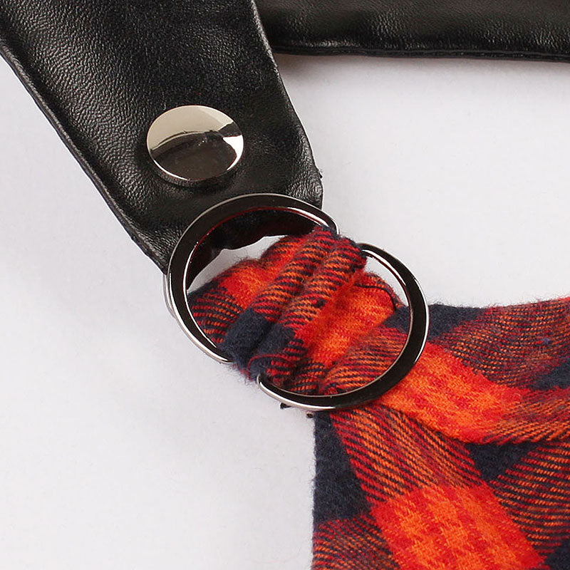 Plaid A-Line Gothic Spaghetti String Dress