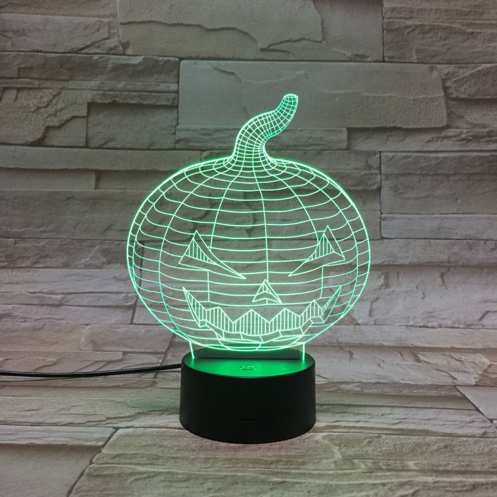 7 Color 3D LED  Acrylic Pumpkin Table Lamp