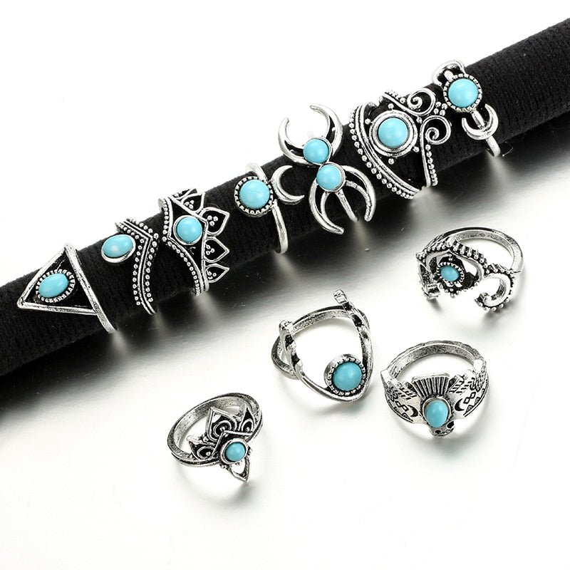 11pcs/Set Bohemia Vintage Style Rings - The Official Strange & Creepy Store!