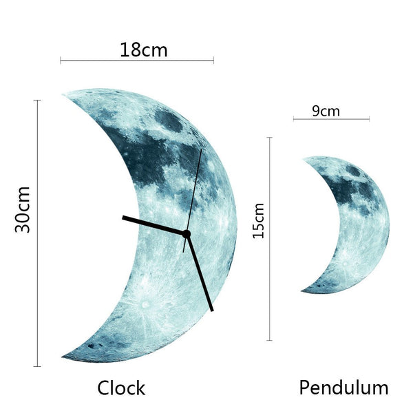 Luminous Moon Wall Clock