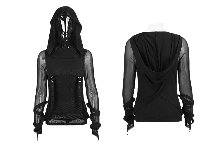 Punk Rave Emo Hooded Rockabilly Gothic Vintage Hooded Shirt