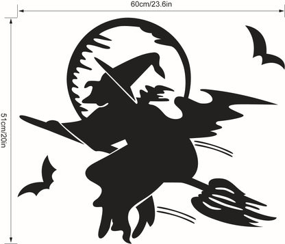 Flying Witch Halloween Decoration Wall Sticker 20 Inches