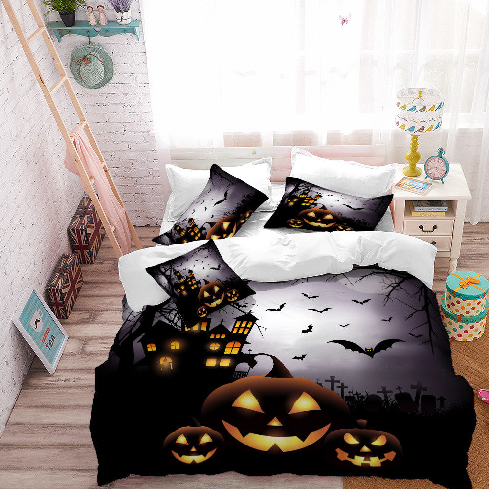 Halloween Night 3PC Duvet Bedding Set