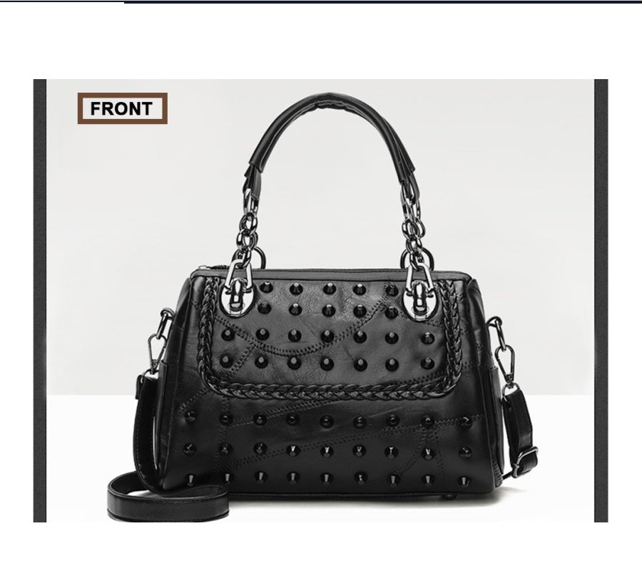 Rivets Chain Stylish Handbag
