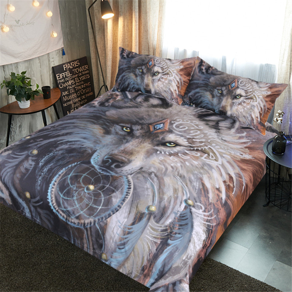 Wolves Heart by Sunima Art  3pc Bedding Set