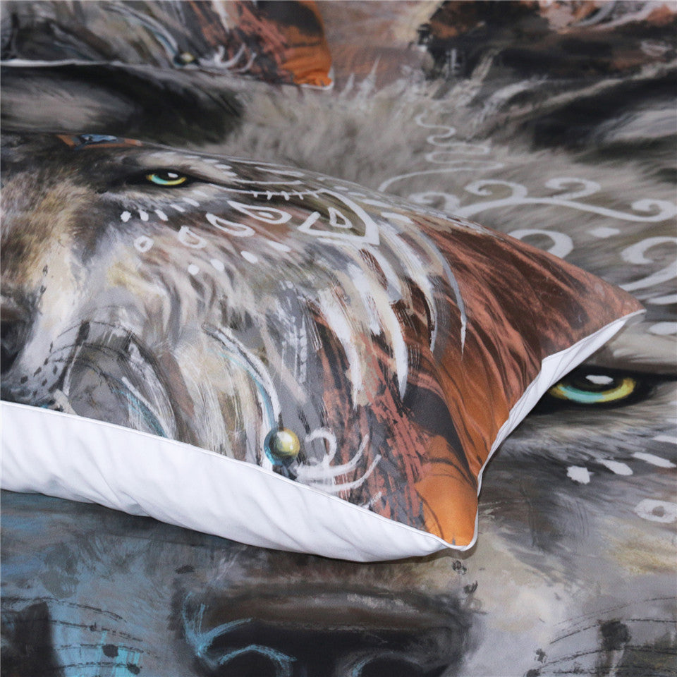 Wolves Heart by Sunima Art  3pc Bedding Set