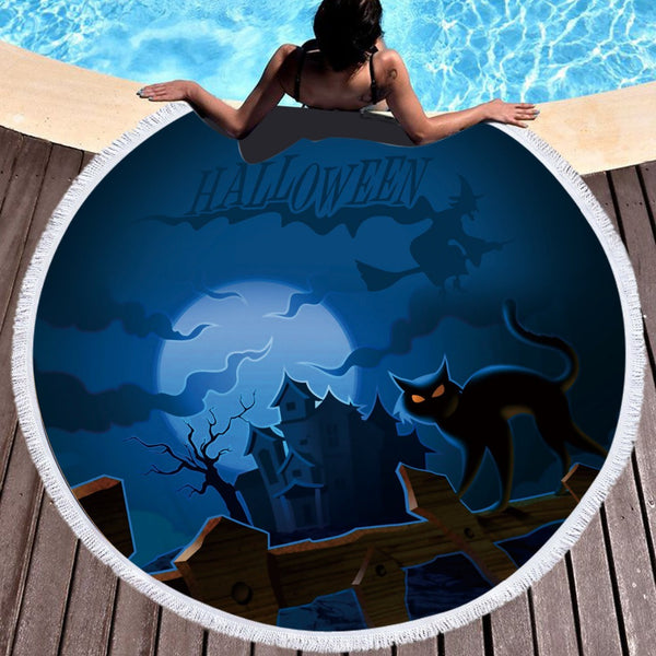 Halloween 150cm Round Multi Purpose Beach Towel