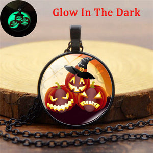 Luminous Halloween Pumpkin Necklace
