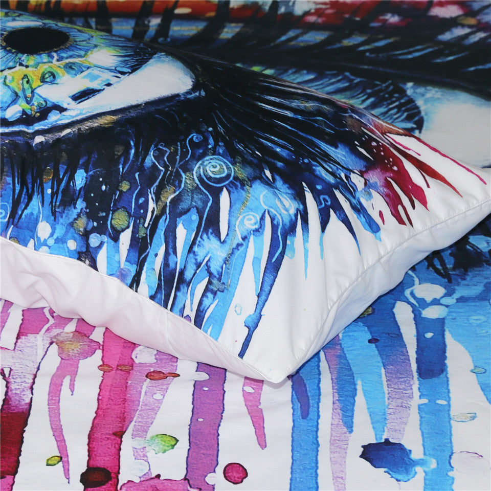Rainbow Fire By Pixel Cold Art 3pc Duvet Bedding Set