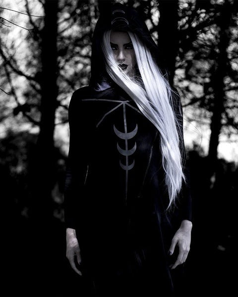 Gothic Moons Long Sleeve Loosed Hooded Sweatshirt