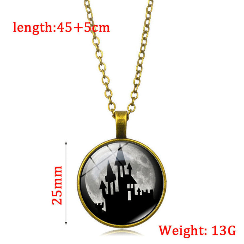 Luminous Haunted Castle Pendant Necklace