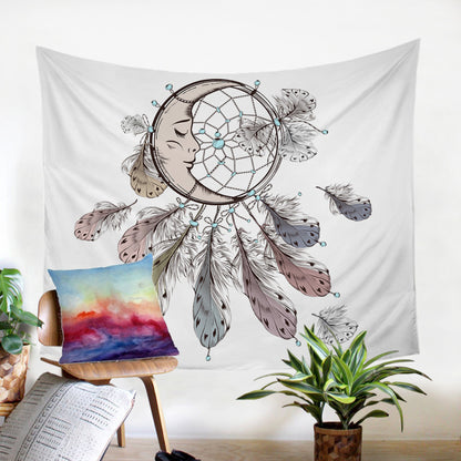 Moon Dreamcatcher Tapestry Decorative Wall Hanging