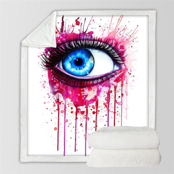 Pink by Pixie Cold Art Velvet Plush Throw Blanket