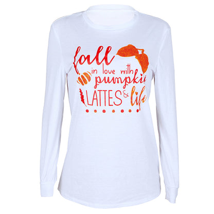 Fall in Love with Pumpkins Lattes and Life Long Sleeve Shirt