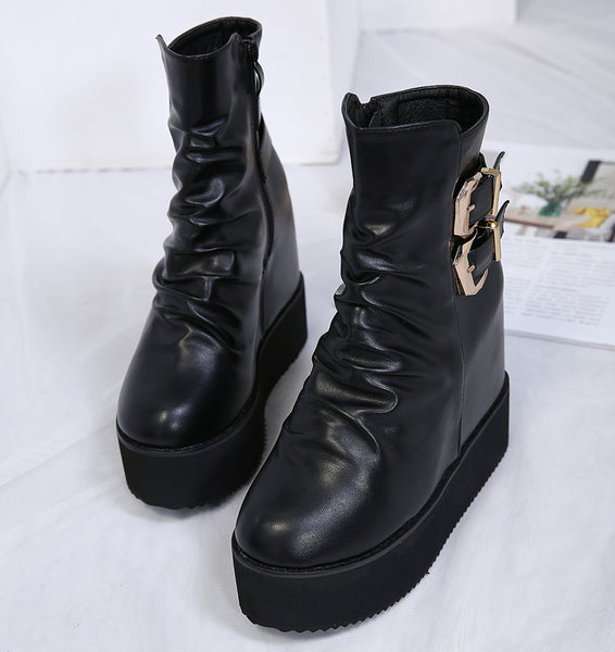 High Heel Platform Gothic Ankle Fashion Boots