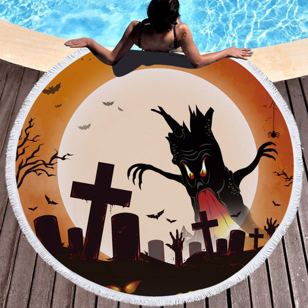 Halloween 150cm Round Multi Purpose Beach Towel