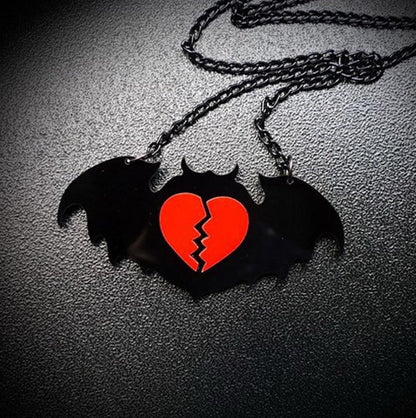The Acrylic Bat Pendant Necklace